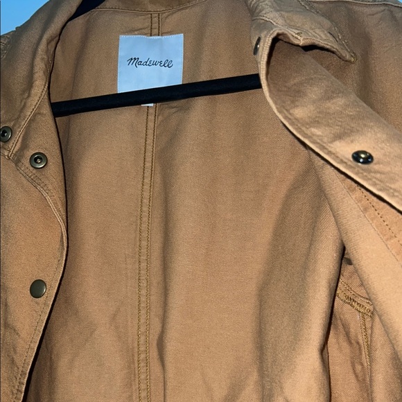 Madewell Tan Utility Jacket with Spread Collar and Drawstring Waist - Picture 5 of 6